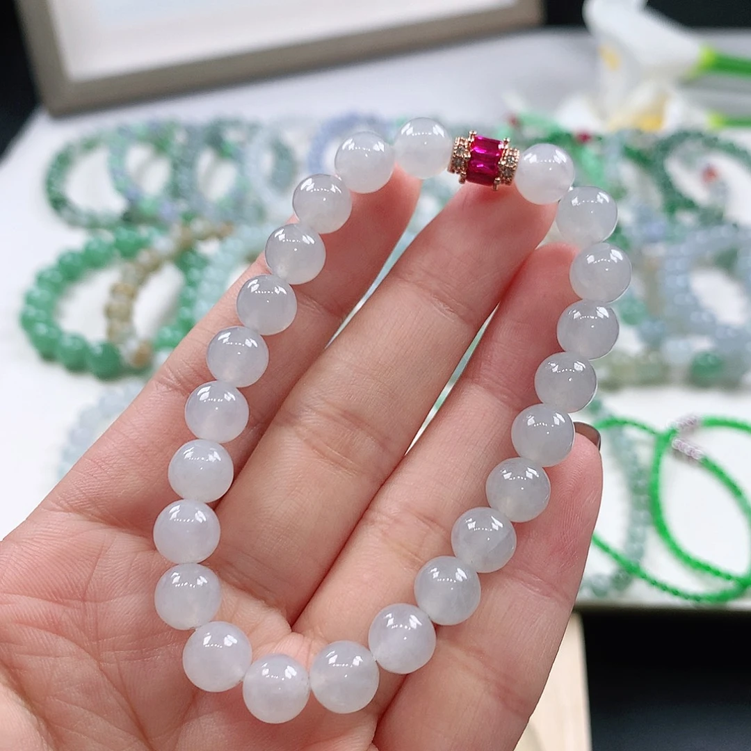 翡翠未镶嵌手链7.7mm