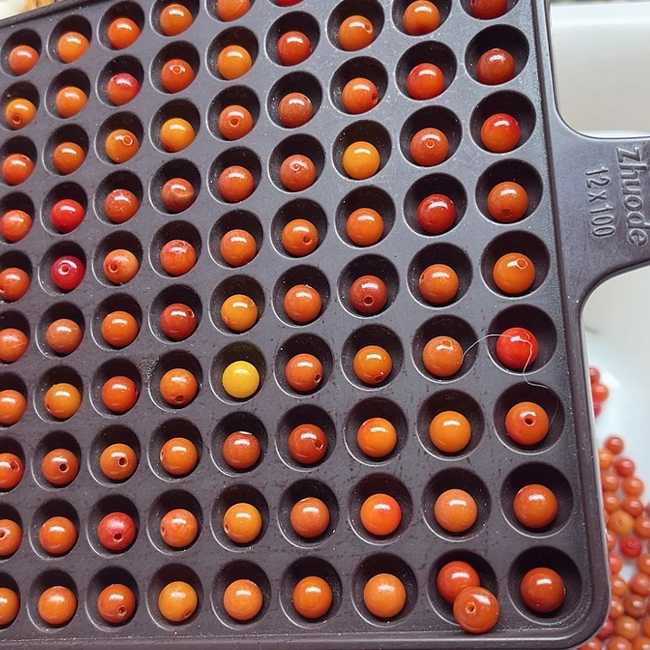 白玉菩提吊坠核**作微瑕8橘色300颗