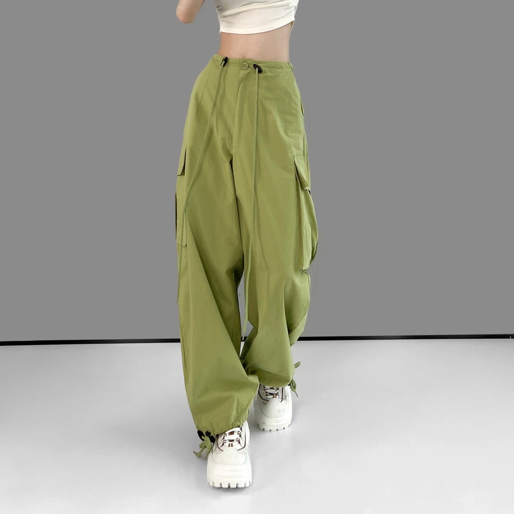 YM-Y1201#美式复古休闲工装裤女2025夏季阔腿裤欧美高街束脚长裤