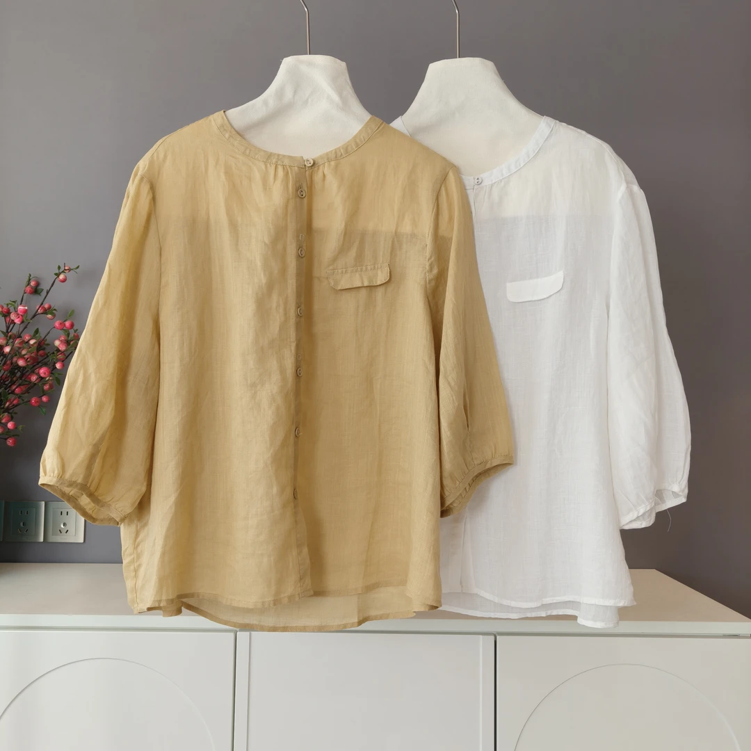 【伟伟专属】2 色圆领兜盖中袖开衫