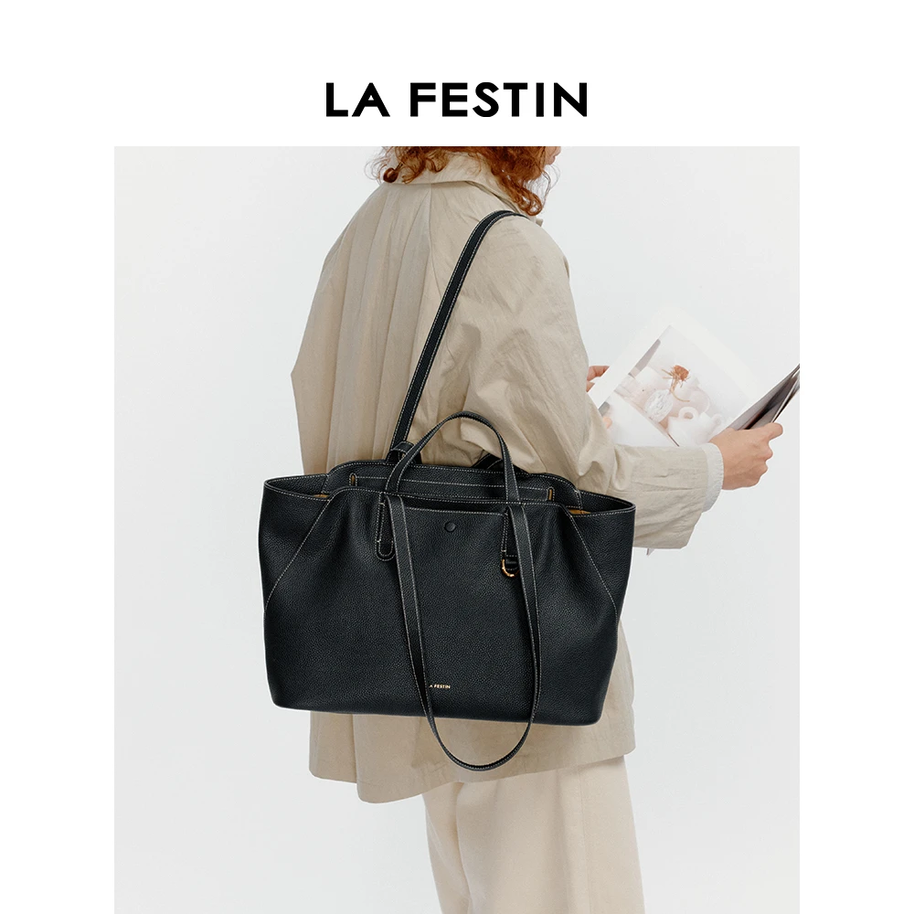 【拉菲斯汀】头层牛皮口袋包包女式手提中号包大容量托特包622753S