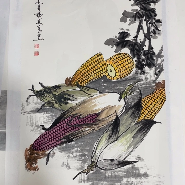 国画三尺竖幅作品