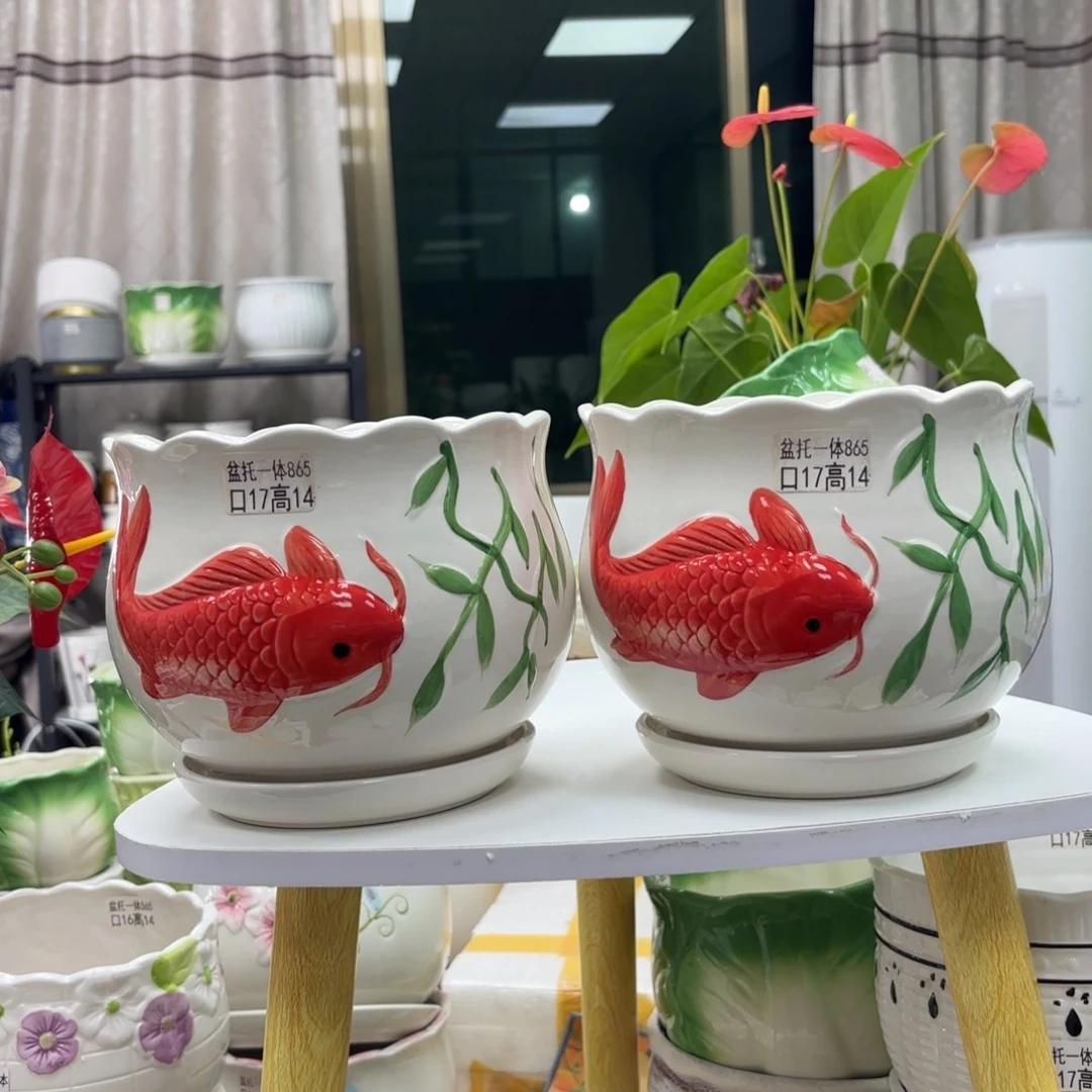 @夏西陶瓷花盆@@5865