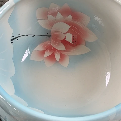 有机玻璃陶瓷鱼缸中号32厘米