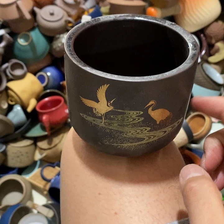 瓷片荷花的小尾巴就算