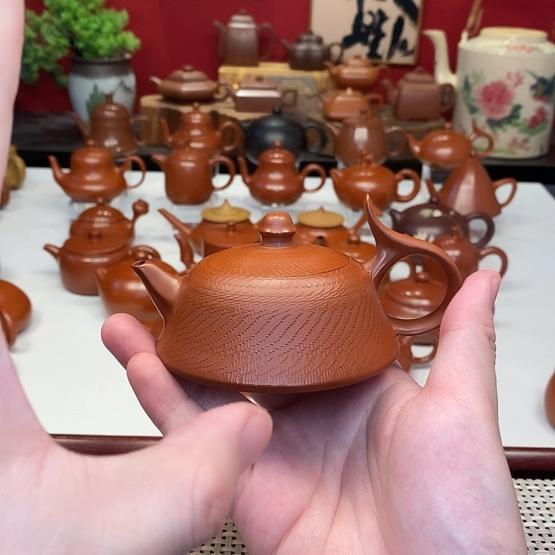 绿***水紫砂茶壶潮州手拉壶手拉壶