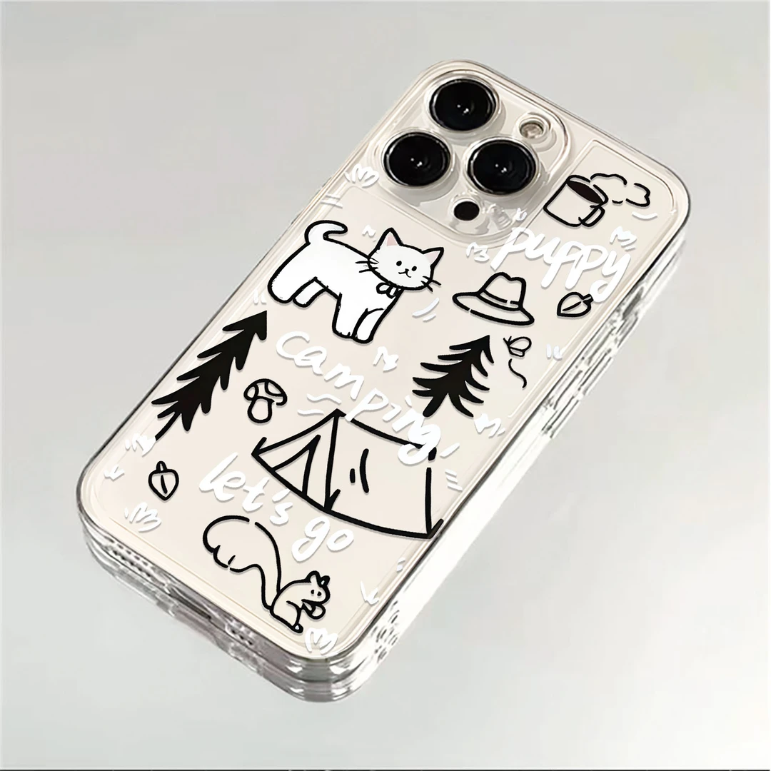 冬日露营小狗适用苹果iPhone17pro16小米17promax华为p80手机壳xr