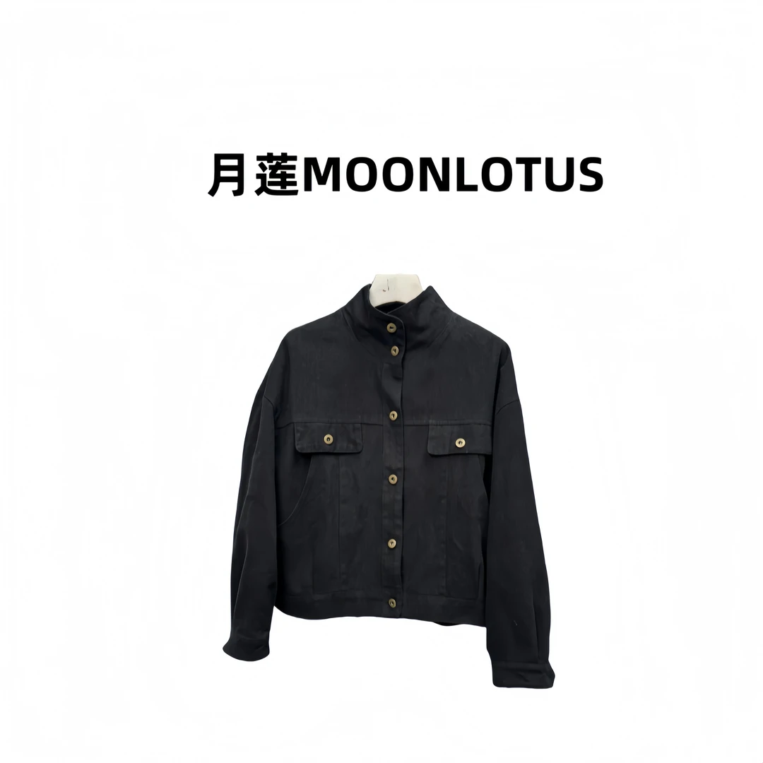 G025黑色男士短款时尚休闲设计师款水洗牛仔夹克