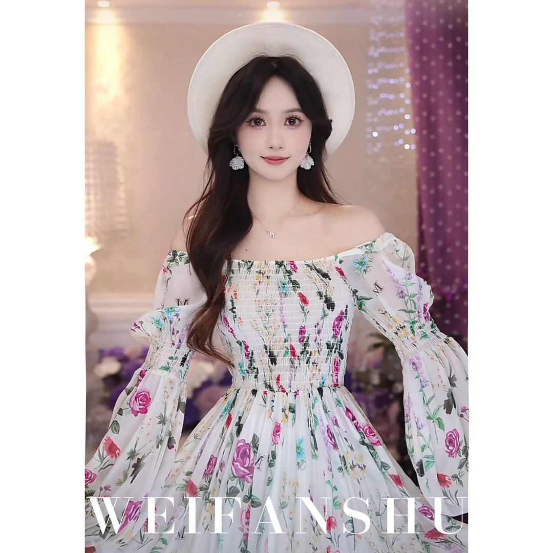 WEIFANSHU/魏凡舒【春目花丛】连衣裙