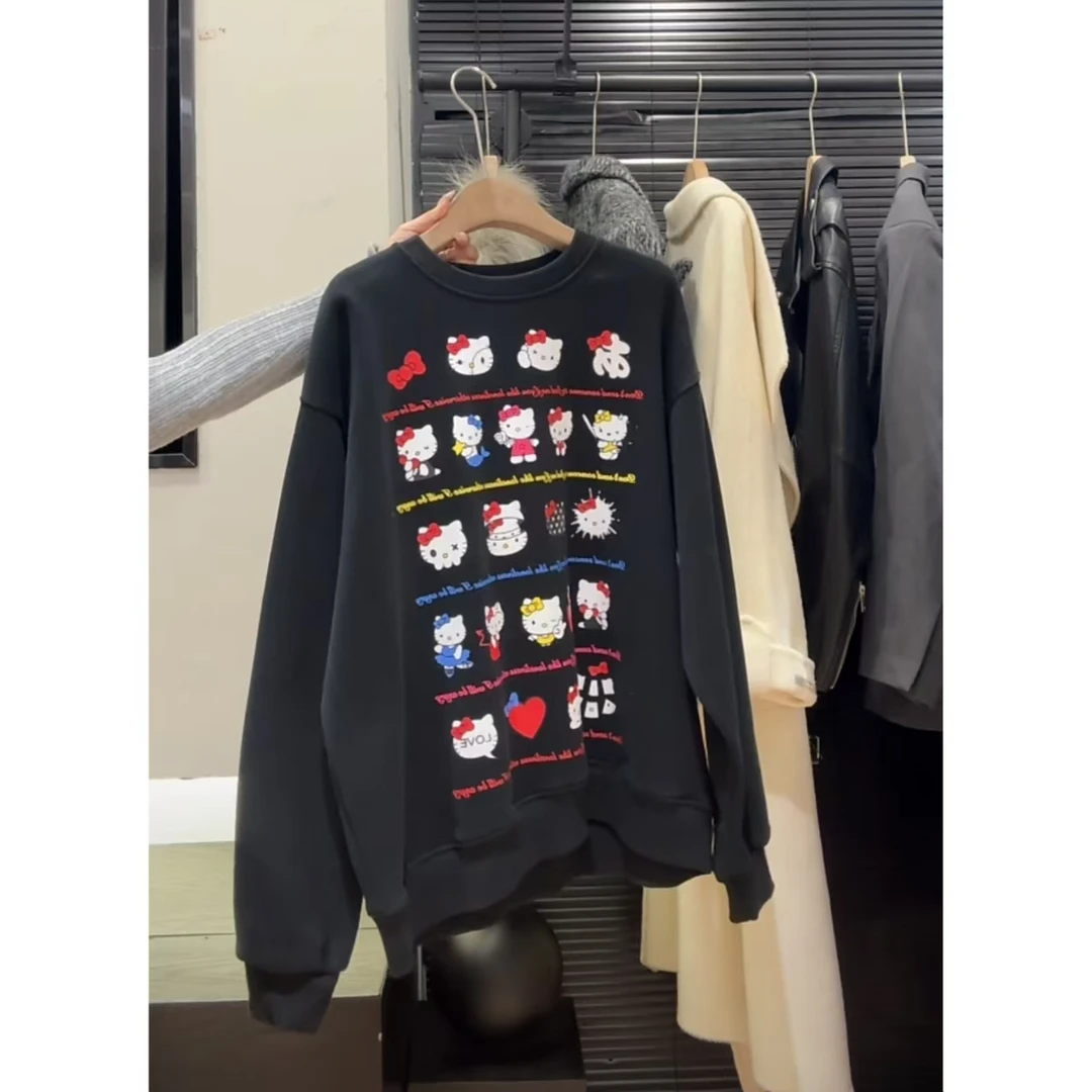 徐秋阳   猫猫拼图  百搭时尚休闲设计感显瘦显白长袖2786-14