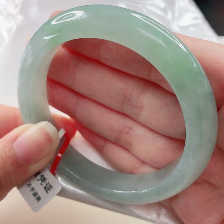 翡翠未镶嵌手镯57圈h419