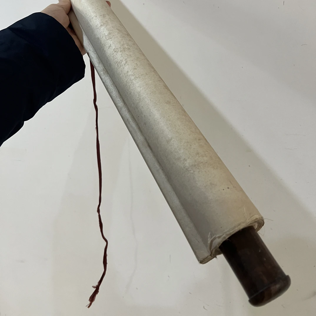 半生熟空白宣纸挂轴绫布竖挂书画书法作品专用卷轴精品