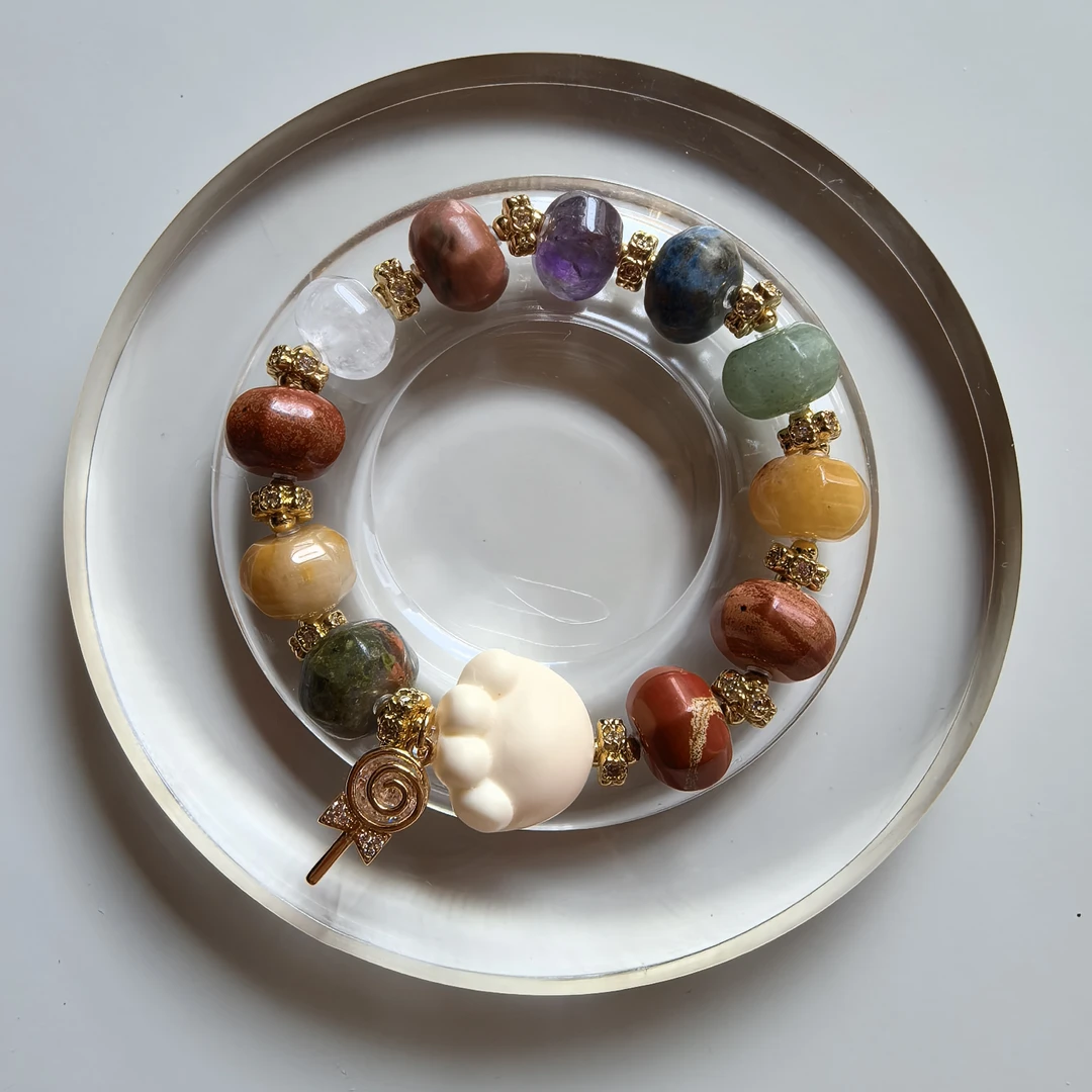 七彩多宝款手串串晶晶晶手机链包包挂件女款手工创意个性