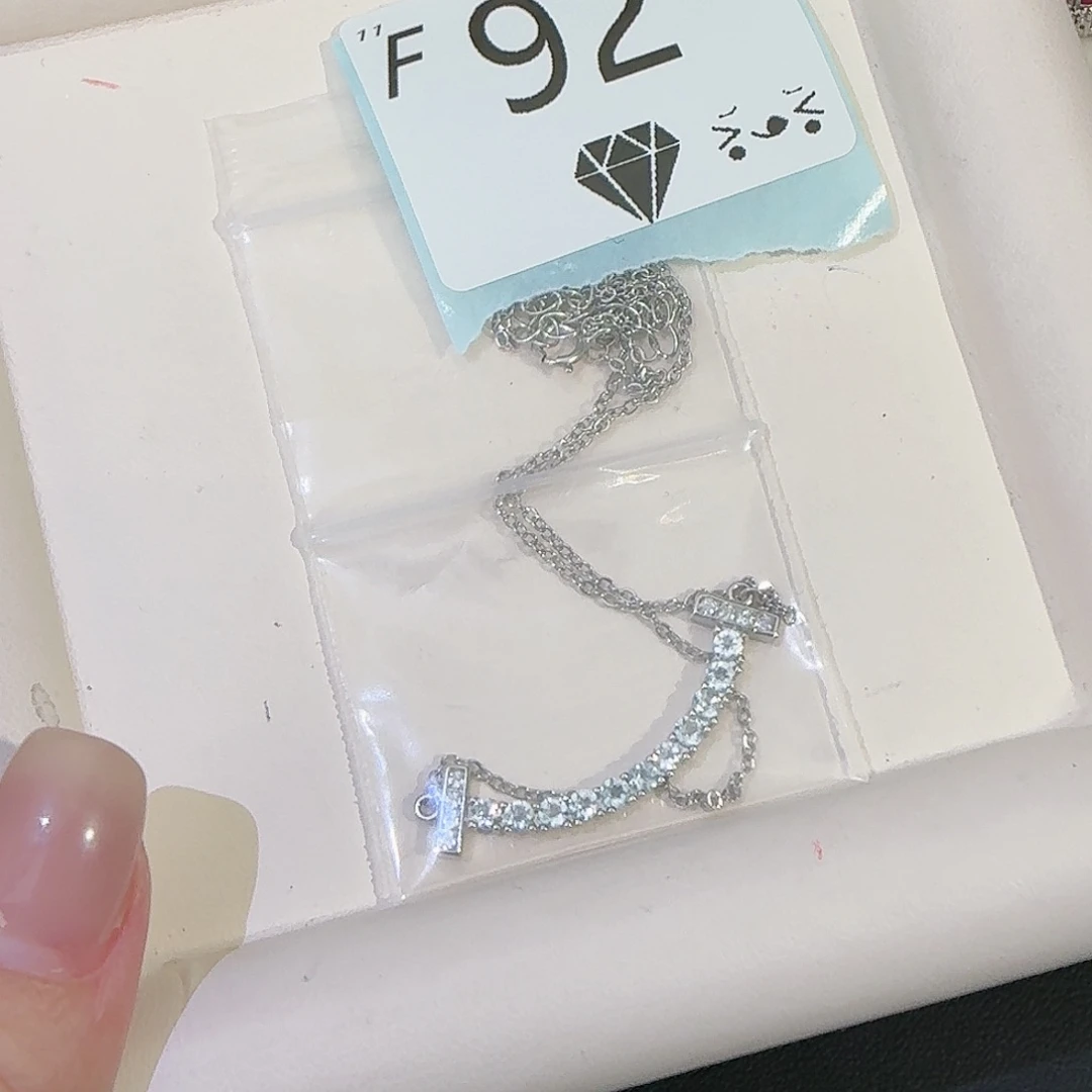 海蓝宝石颈饰银S925镶嵌