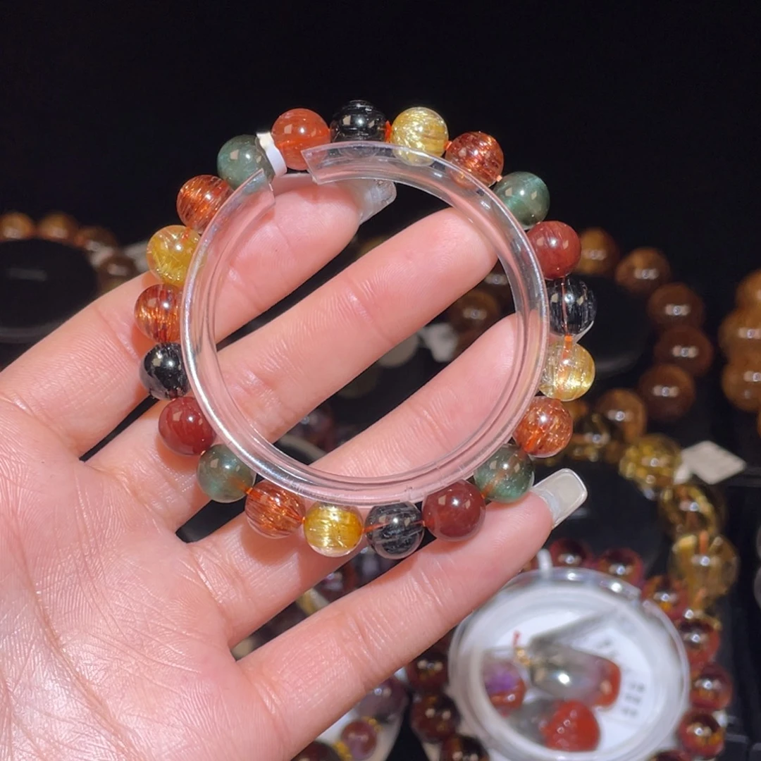 小***凡手链发晶未镶嵌发晶多宝9mm