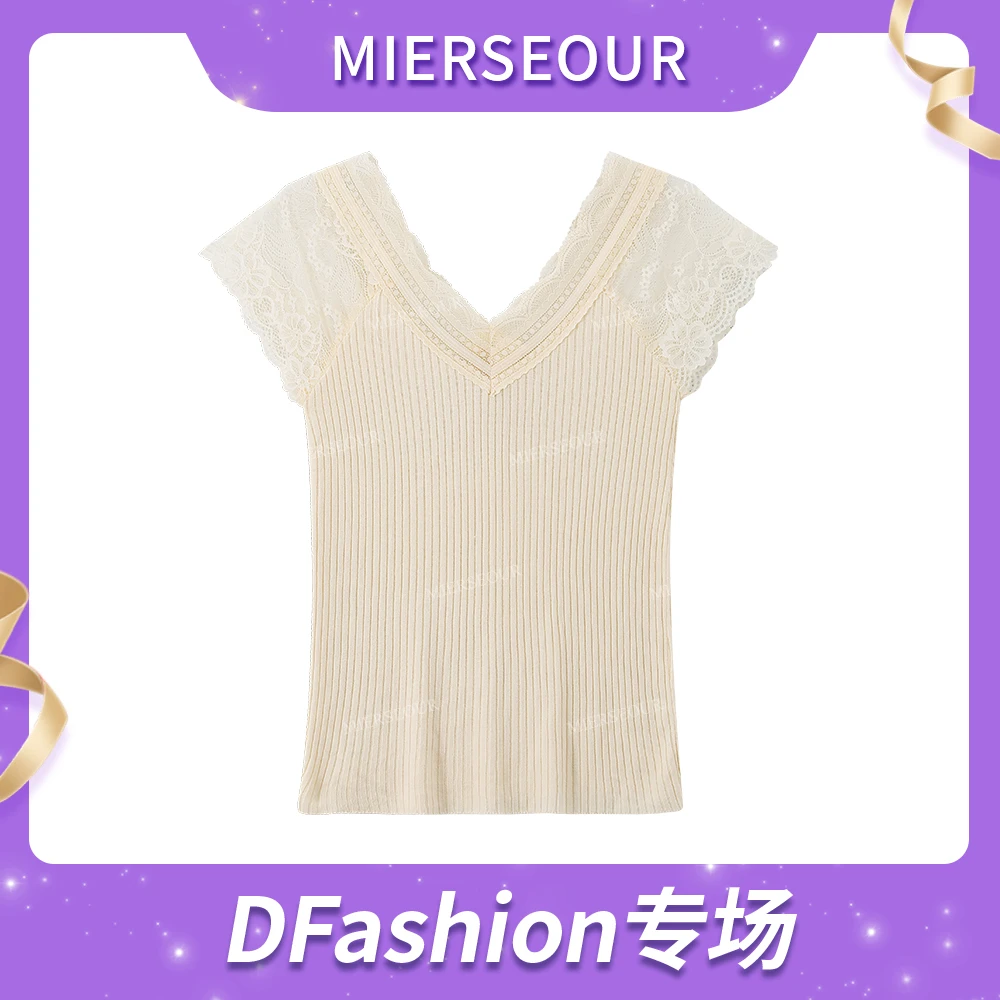 【云柔漫步】婉约风微透蕾丝设计背心针织内搭101