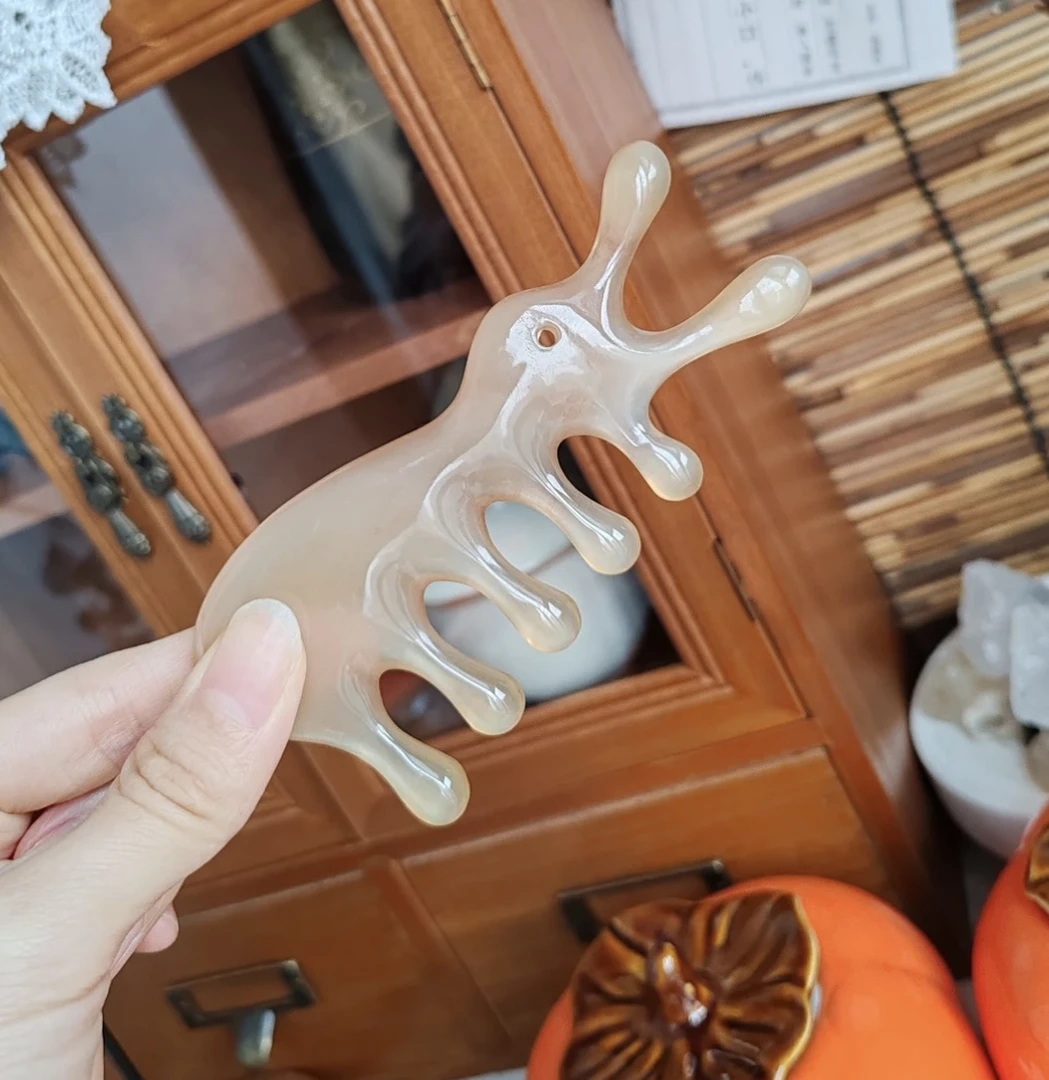 小蜗牛羊角梳 疏通 头疗 刮痧美容 面部拔筋 多功能按摩梳梳头