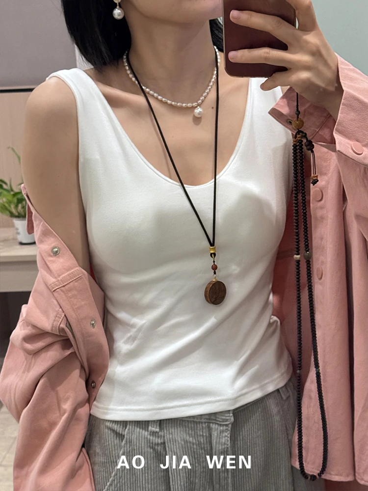 【佳文定制】2092美背背心粗吊带打底上衣