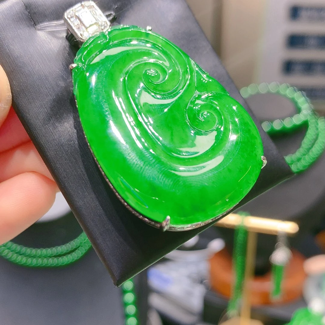 翡翠颈饰银S925镶嵌7甄选qj