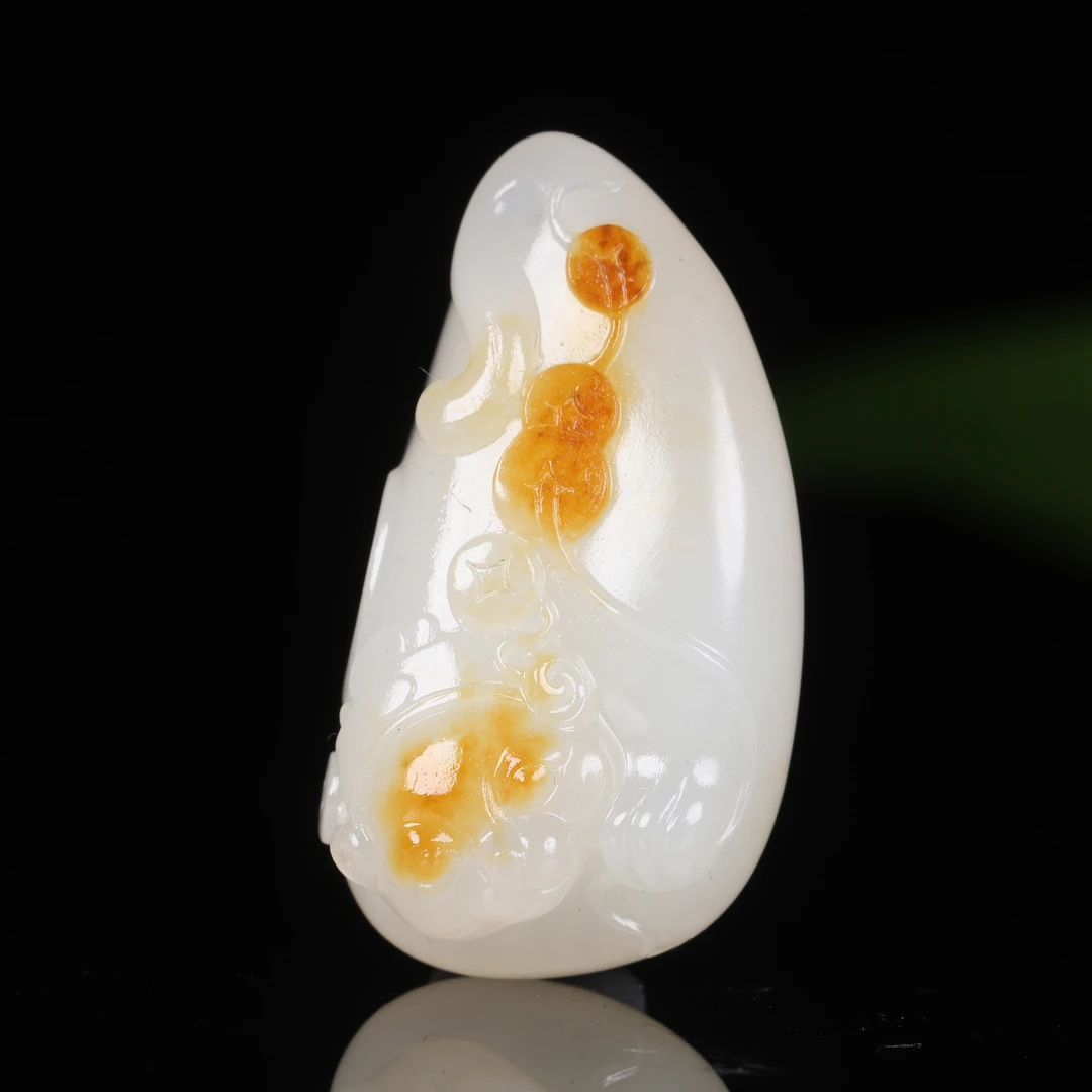 【汪氏】J-WSXD0115 新疆和田玉（子料）招财猫 挂件