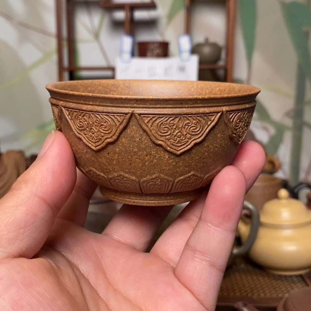 茶壶紫砂手工贴花主人杯子