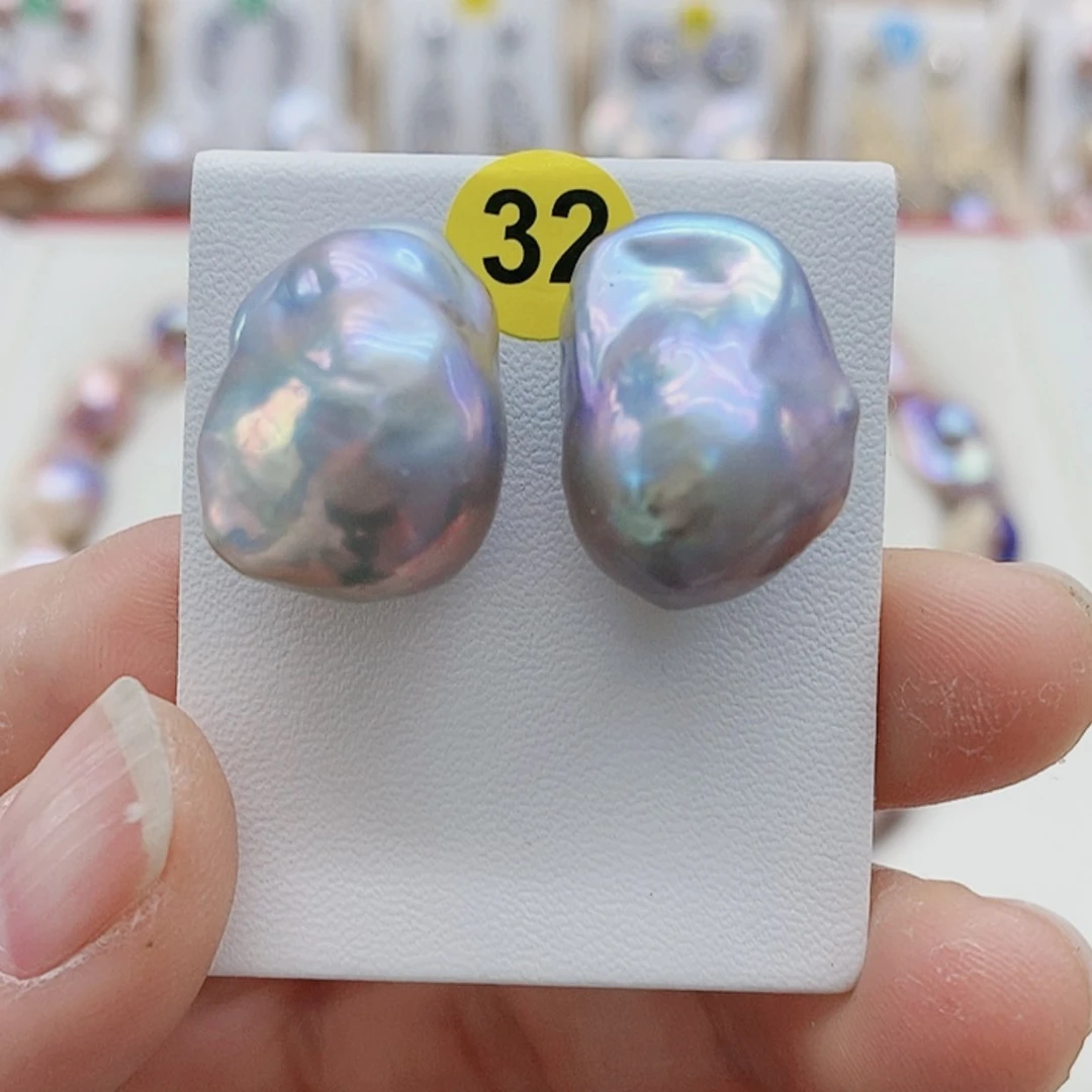 【闪购商品】淡水珍珠耳饰银S925镶嵌