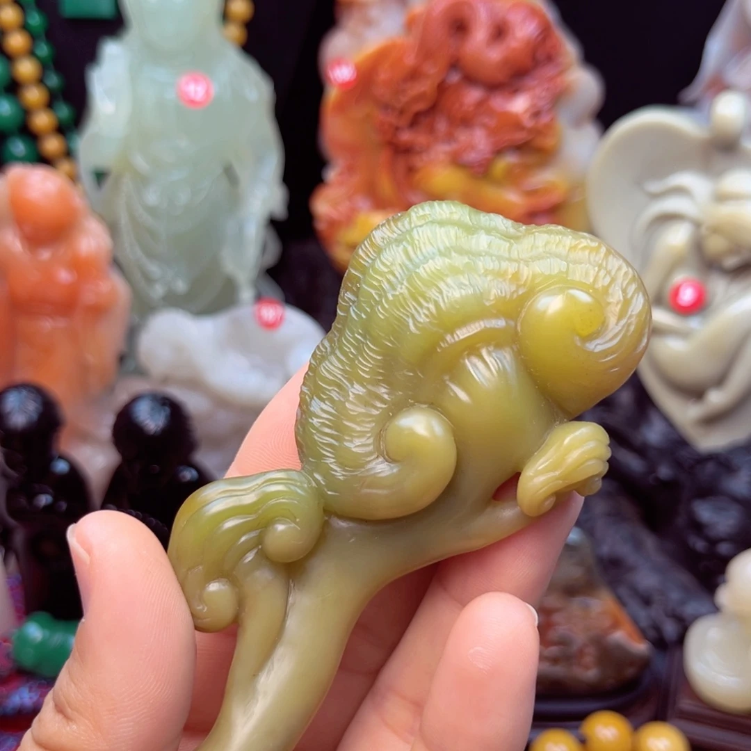 寿山石灵芝手玩件
