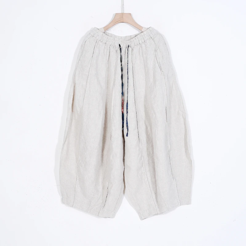 【蓉哥出品】净版亚麻老爹裤8287