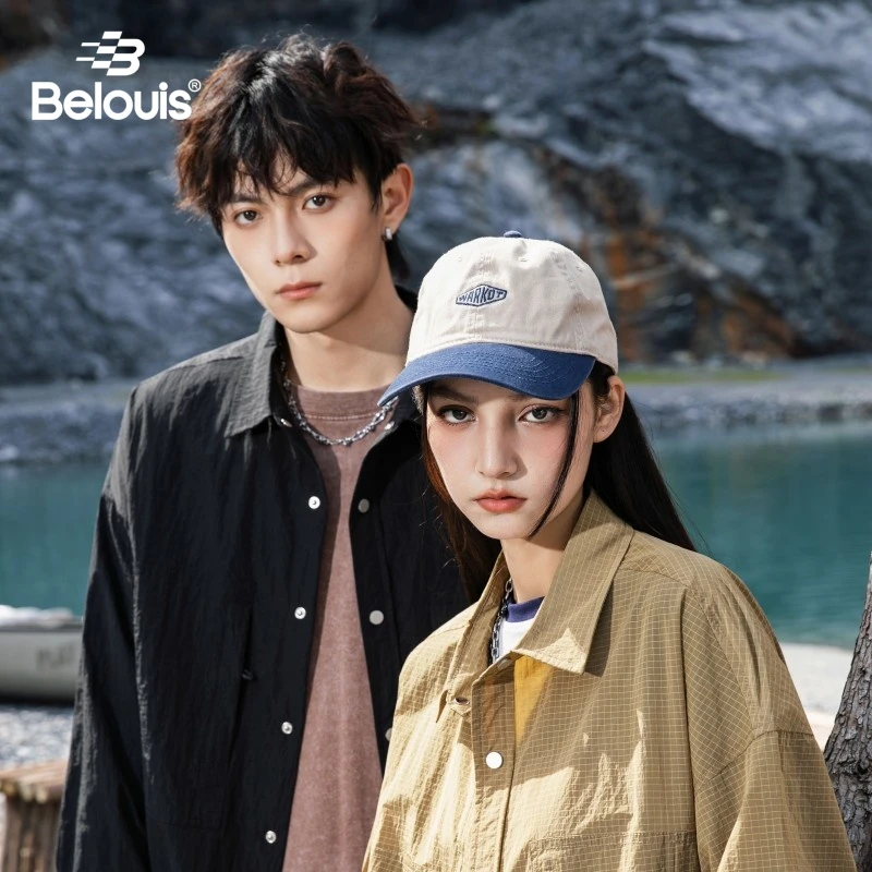 BELOUIS/比路易都市轻户外衬衣长袖耐磨透气宽松中性情侣衬衫