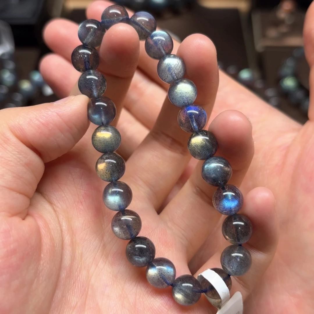 未镶嵌手链长石8.2mm左右