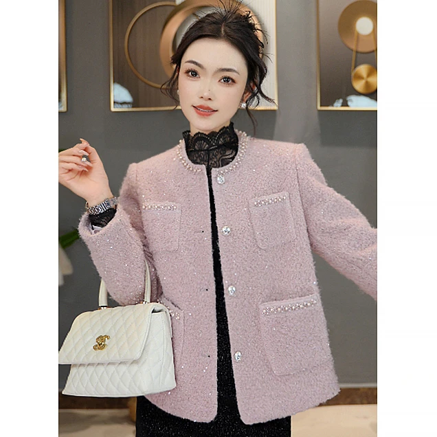 法式羊毛小香风外套女新款爆款春季气质百搭显瘦时尚轻奢洋气潮牌