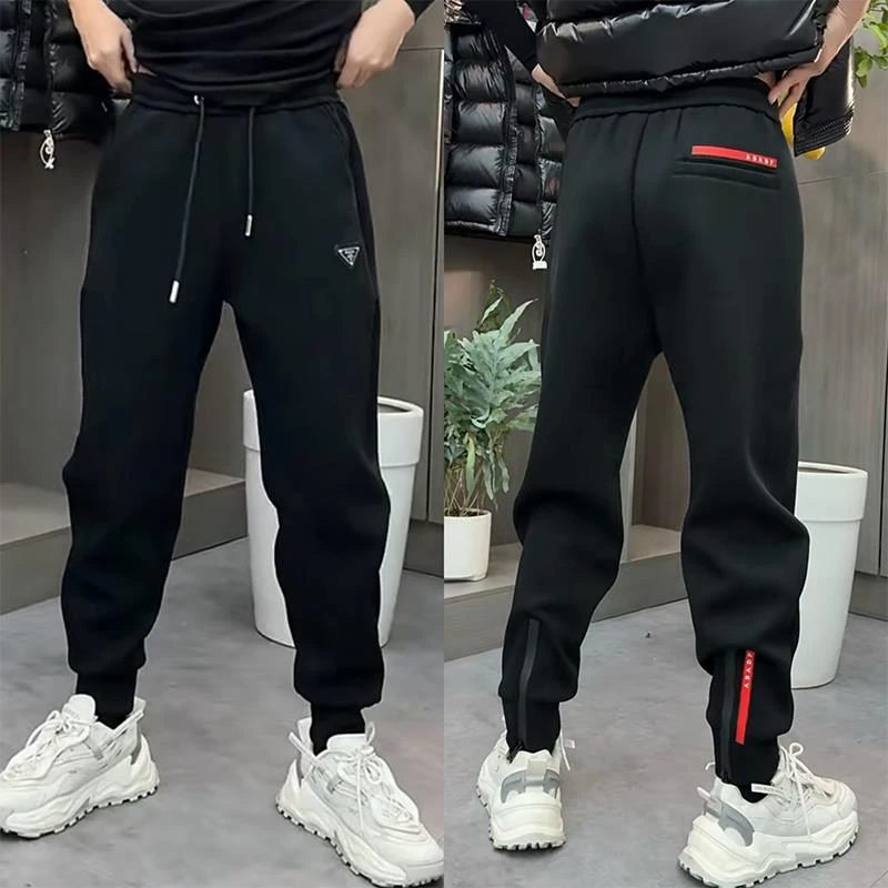 HKYC简约三角标休闲裤男士春夏新款束脚运动卫裤时尚潮流哈伦裤子