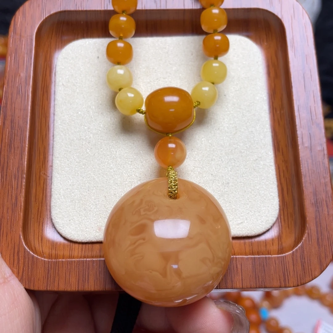 蜜蜡未镶嵌颈饰项链