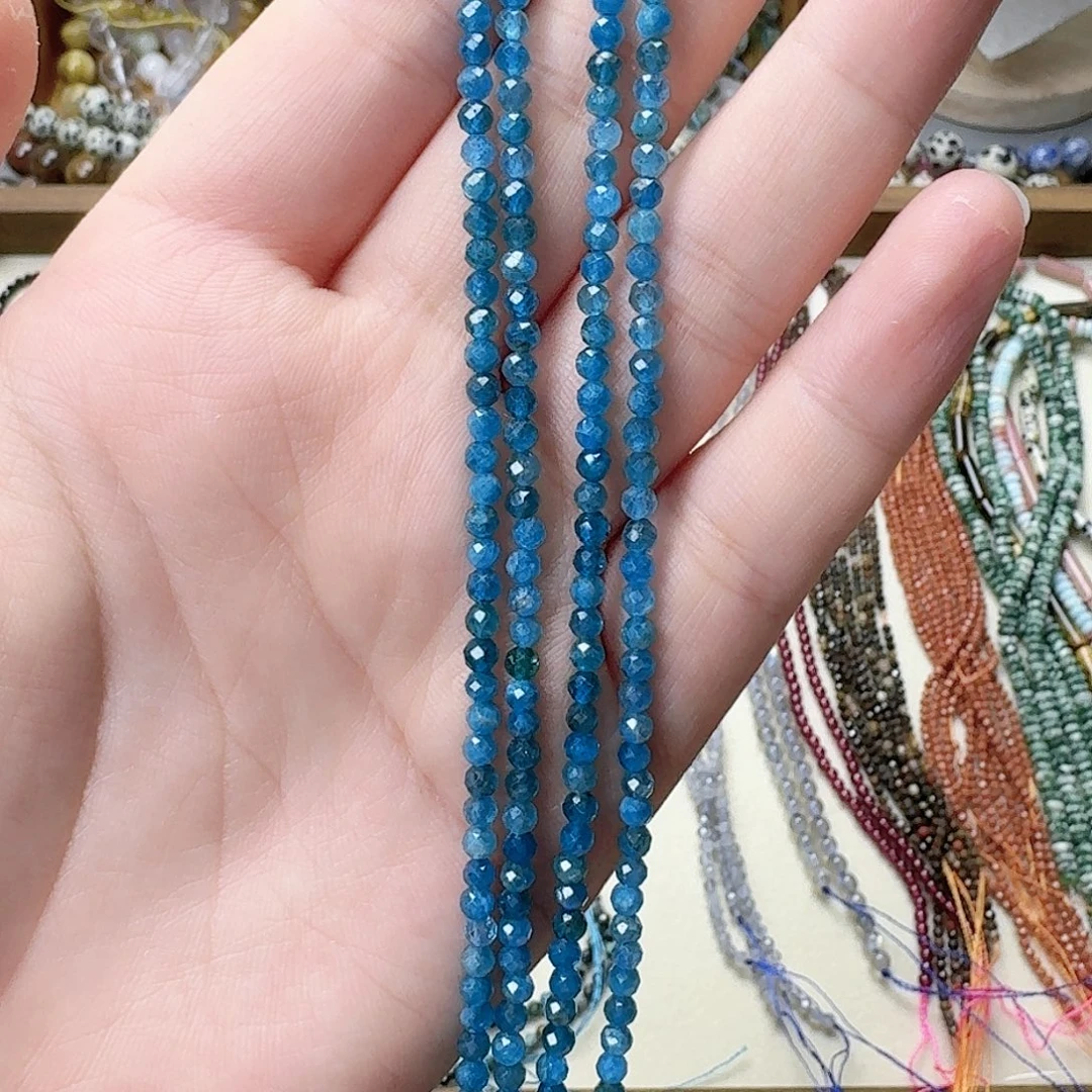 未镶嵌玛瑙/玉髓珠宝半成品卡3磷灰石一条