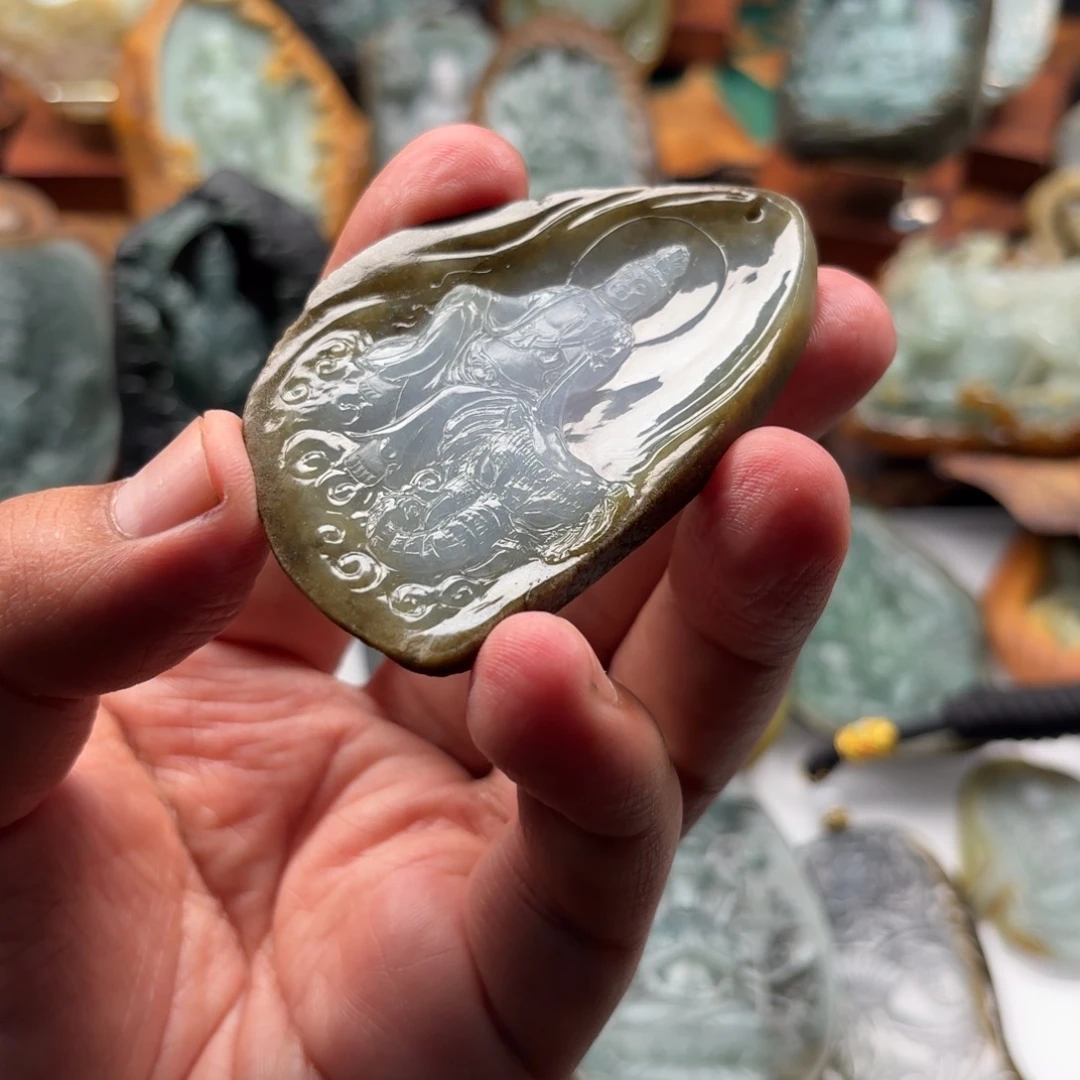 定制翡翠未镶嵌普贤菩萨