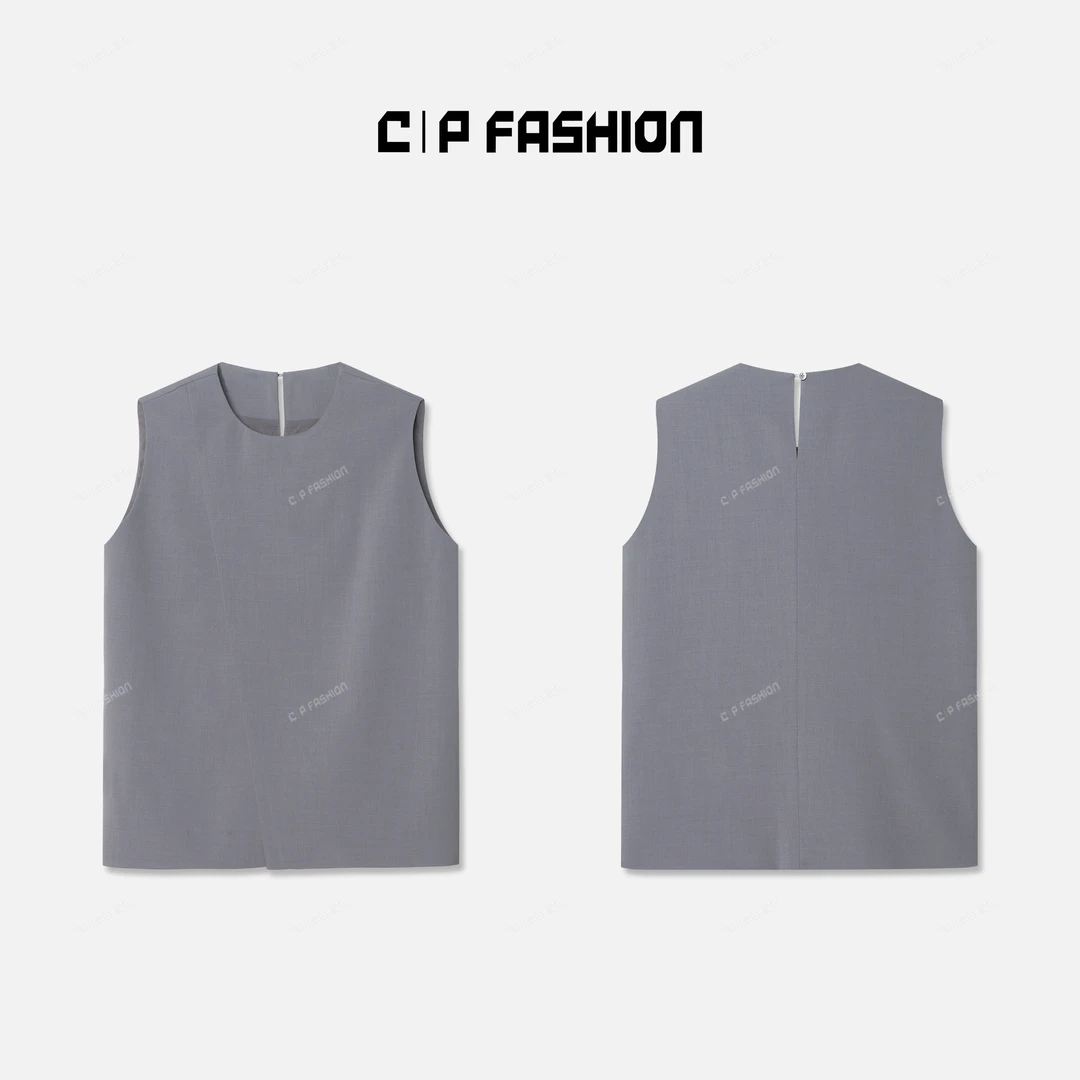 AR丨“景星庆沄”设计感斜边马甲J9J765MJ242