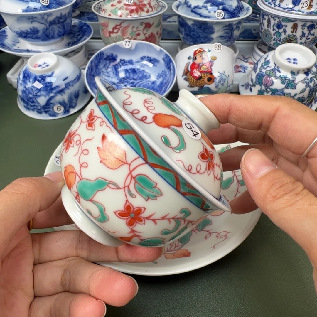 陶瓷景德镇纯手工纯手绘茶具木木54