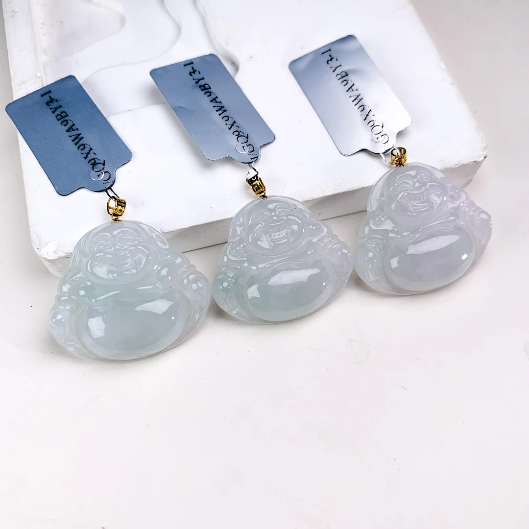 刘思懿天然翡翠佛公+18k金吊坠多样性发一件@381525商城