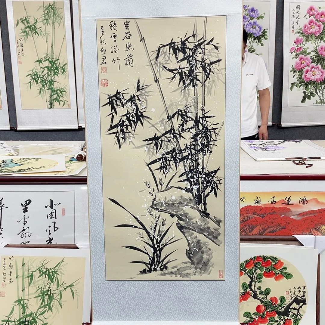 国画手绘手写作品
