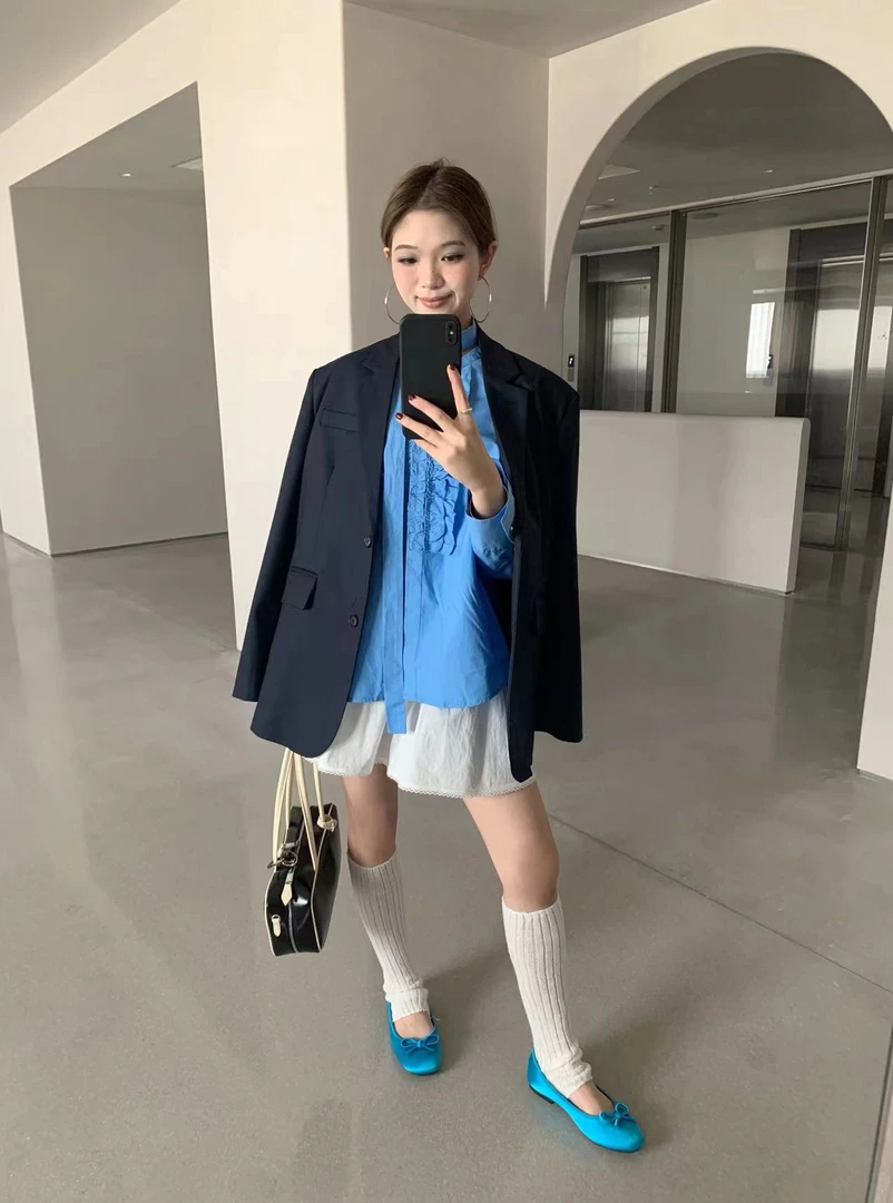 恩熙·春款韩版新款中长款西装外套20027