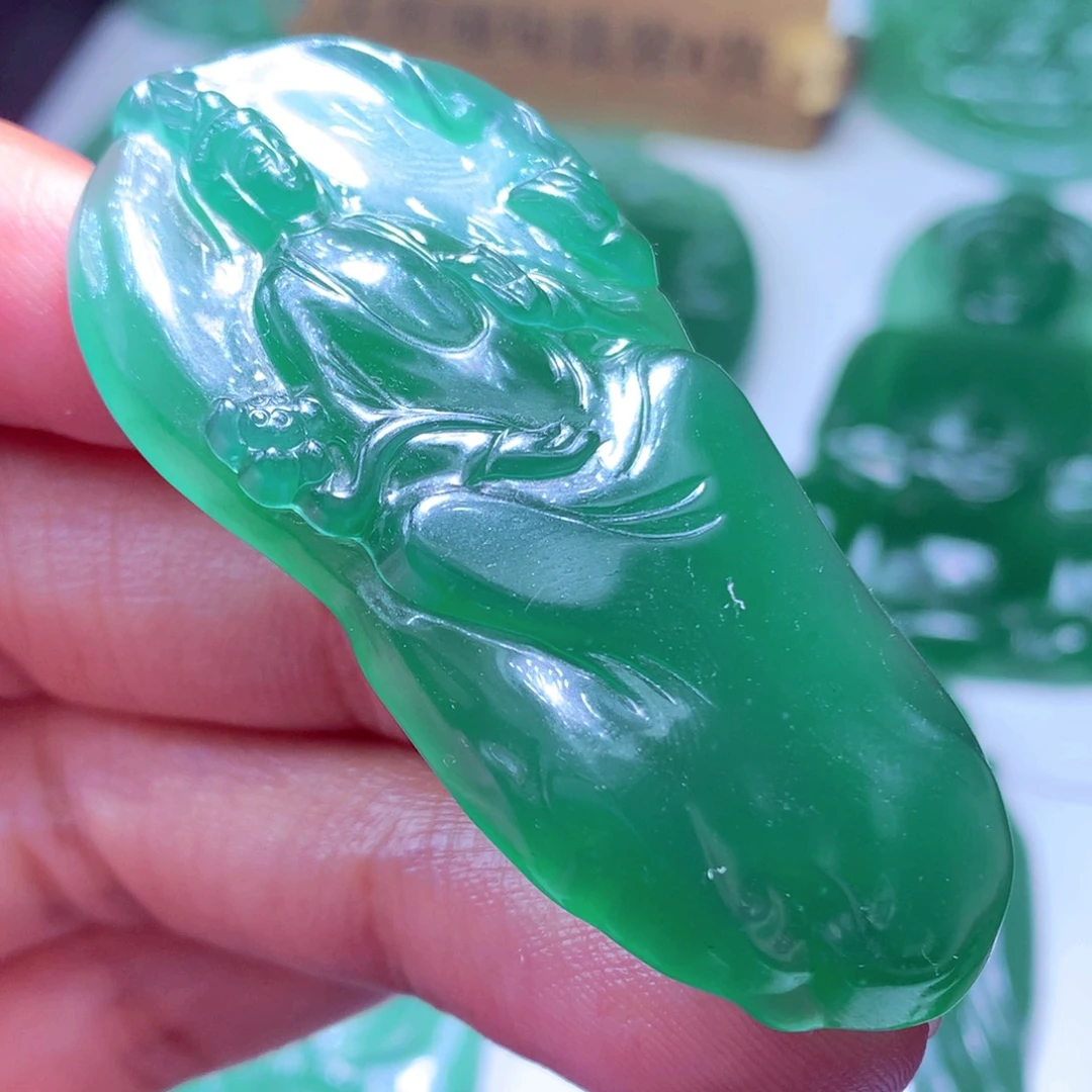 斜****定制翡翠未镶嵌天然