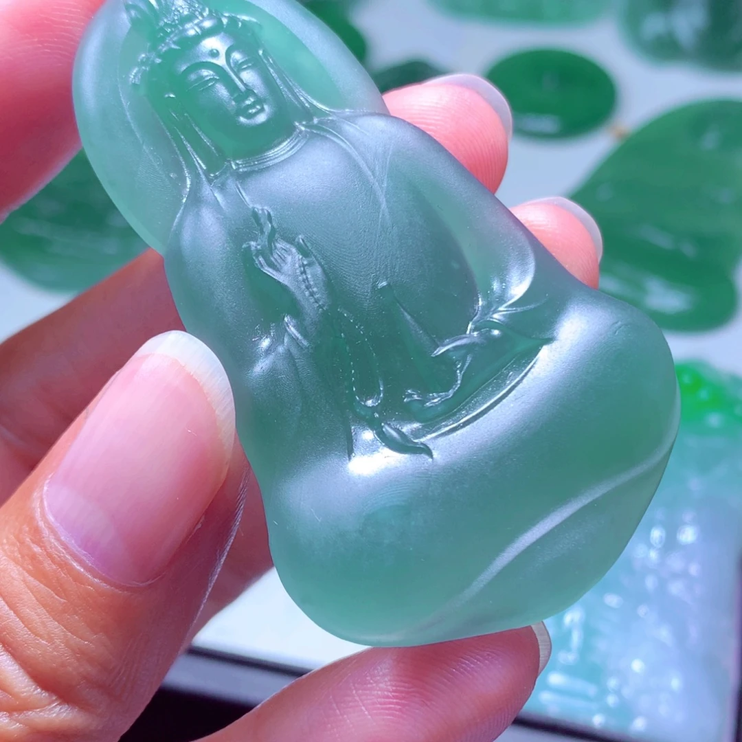 梗***舍定制翡翠未镶嵌天然