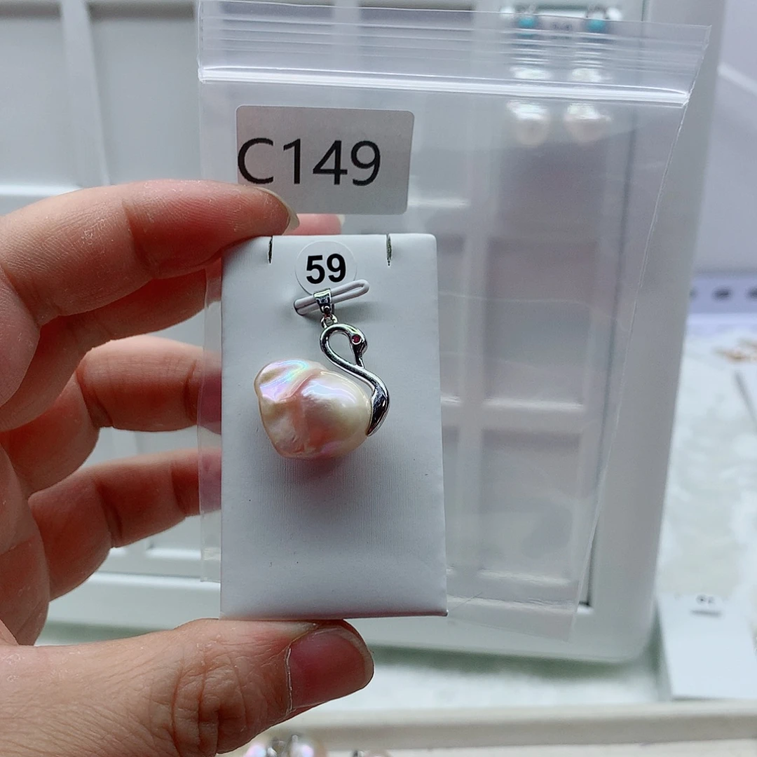 吊坠(不含链)淡水珍珠合金