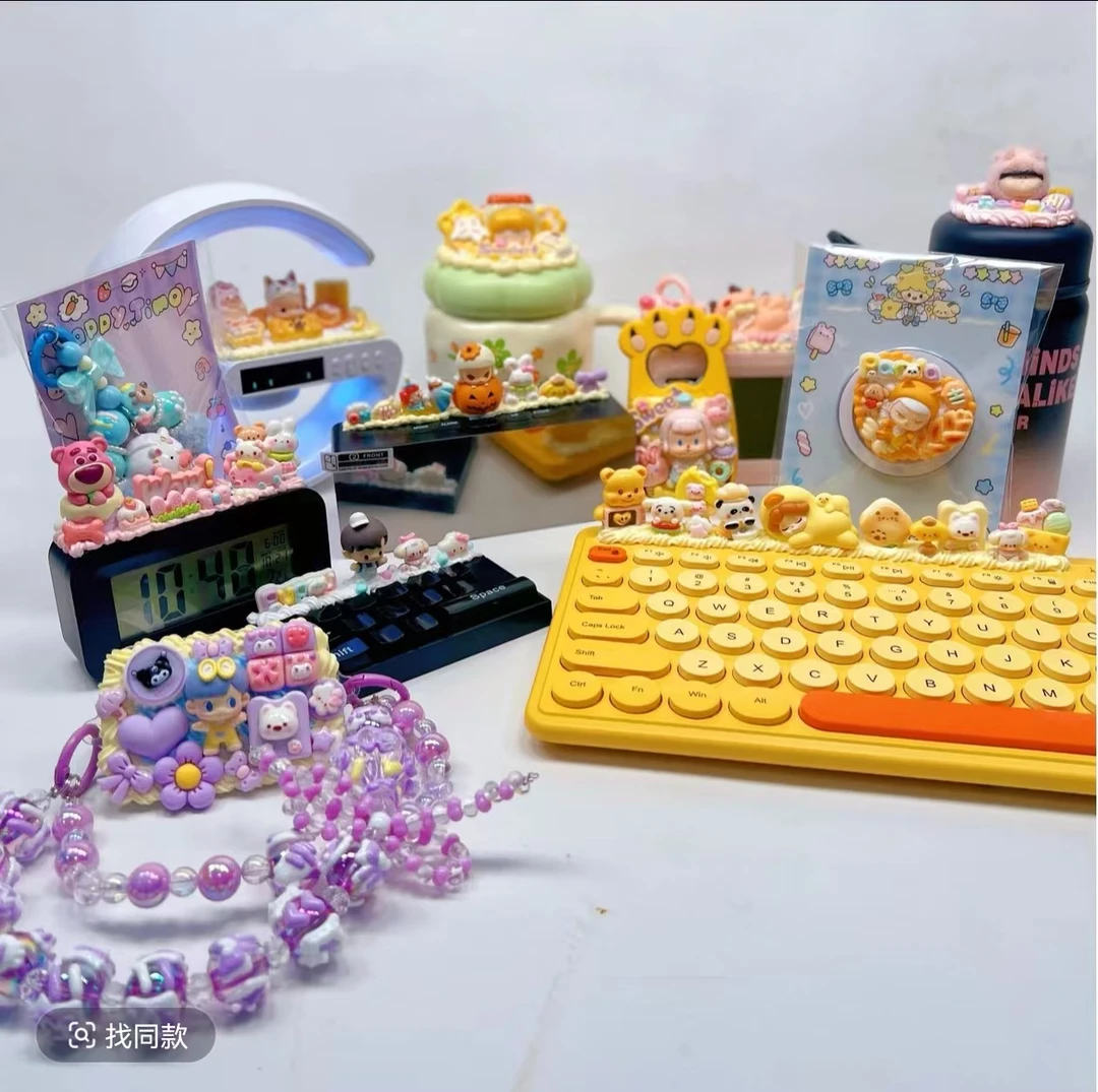 创意奶油胶DIY手机链车挂潮玩零食等