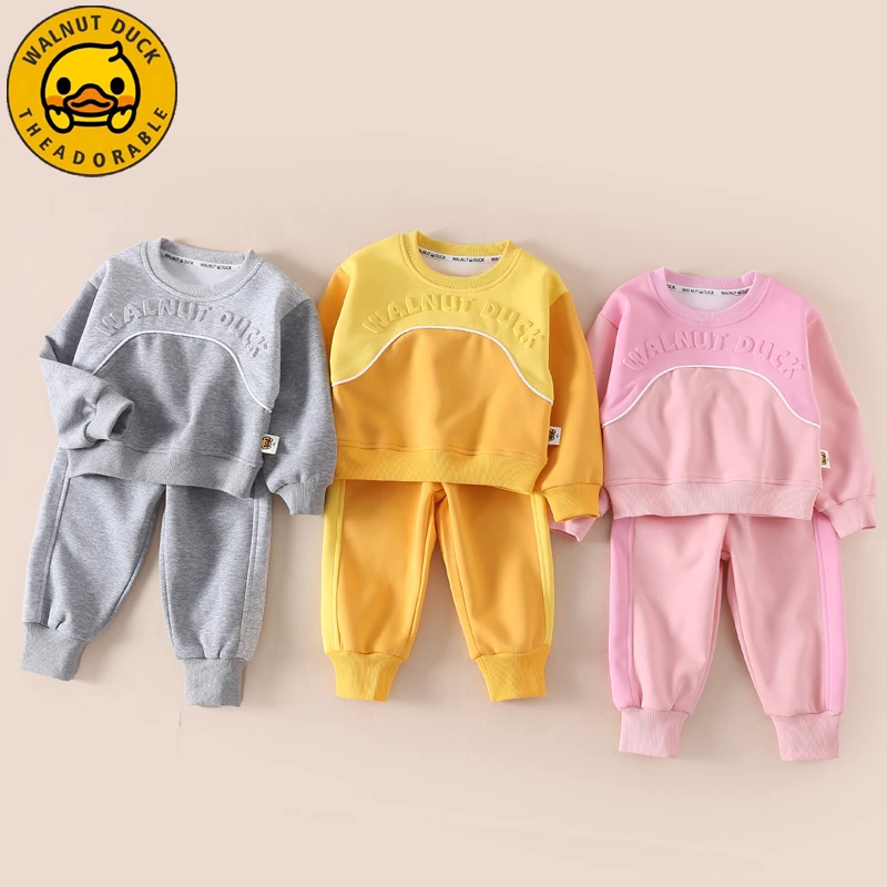 小黄鸭儿童秋季上衣+裤子休闲套装FK701-AM