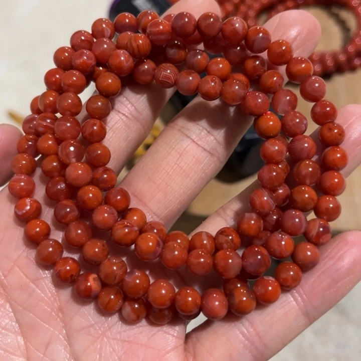 南红玛瑙未镶嵌手链