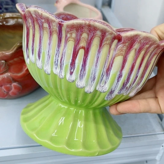 多肉绿植陶瓷花盆9.9包邮，有空