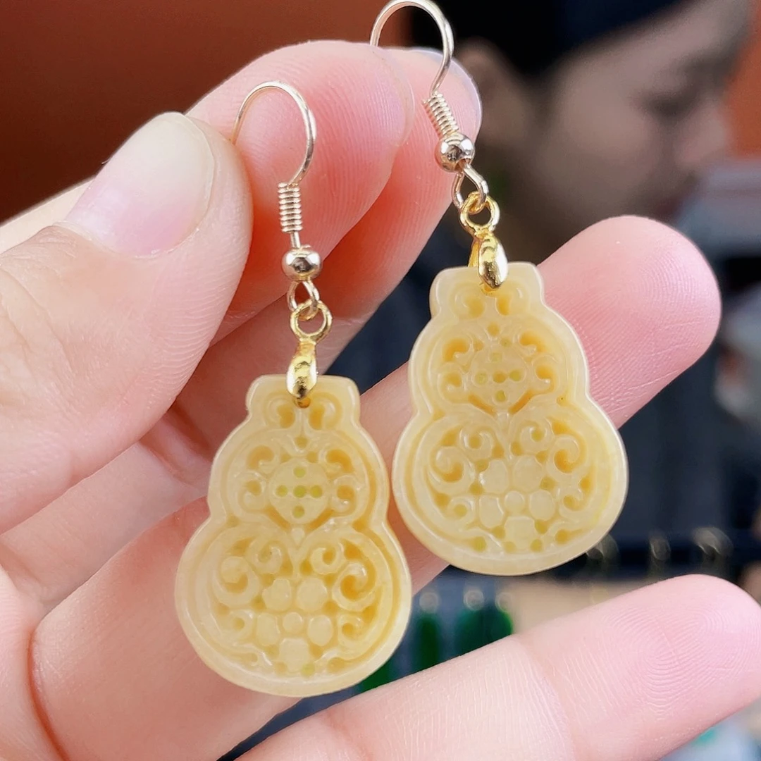 翡翠未镶嵌耳饰饰品