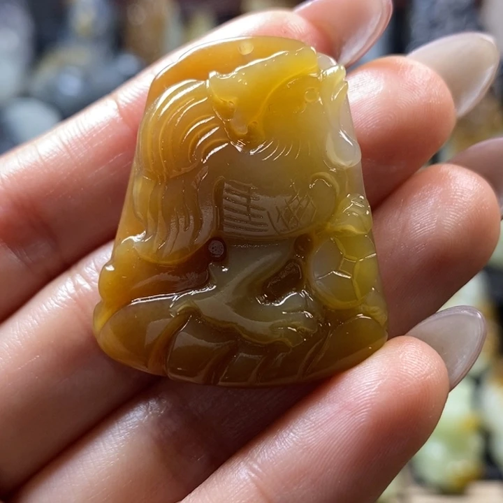 和田玉未镶嵌挂件