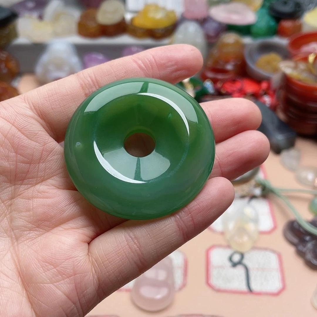 玛瑙/玉髓颈饰合金青*